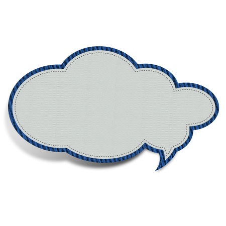 White cloud shaped fabric  You can add your text inside the cloudの写真素材