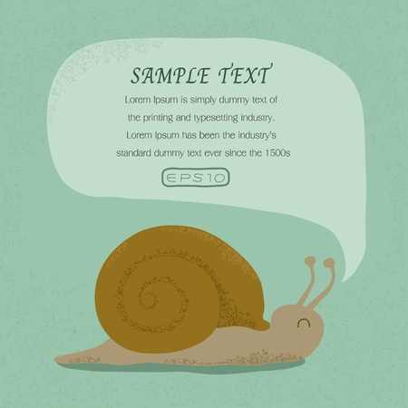 Snail bubble speech  , eps10 vector formatのイラスト素材