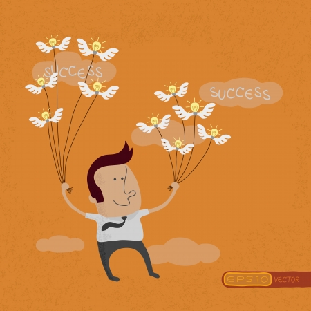 The creativity of the business leads to success , eps10 vector formatのイラスト素材