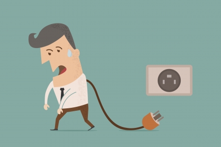 businessman unplug , eps10 vector formatのイラスト素材