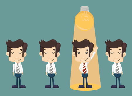 Businessman make idea のイラスト素材