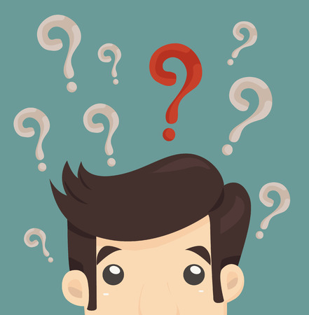 Businessman confused , eps10 vector formatのイラスト素材