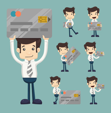 Businessman credit cardのイラスト素材