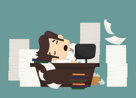 Businessman sleeping, eps10 vector formatのイラスト素材