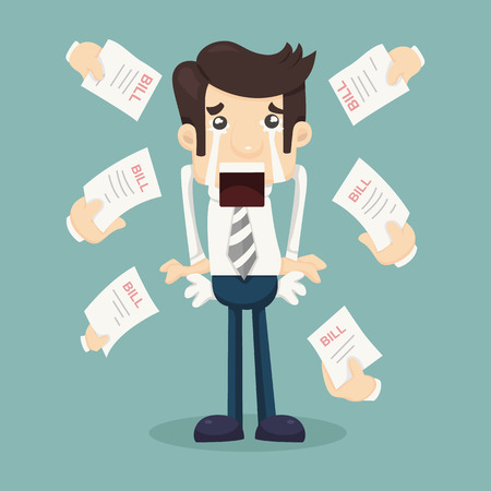 Businessman no money のイラスト素材