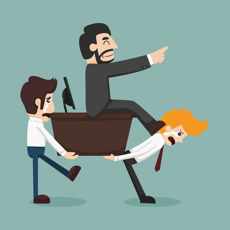 Businessman carrying boss のイラスト素材