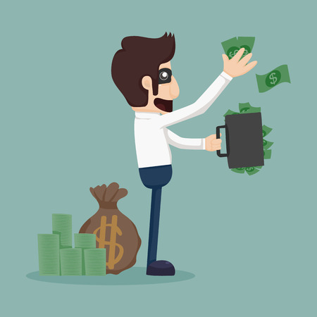 Businessman corruption concept のイラスト素材