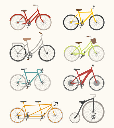 Set of retro bicycle  , eps10 vector formatのイラスト素材