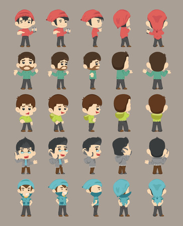 Winter collection character のイラスト素材