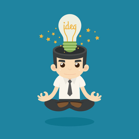Businessman get idea , eps10 vector formatのイラスト素材
