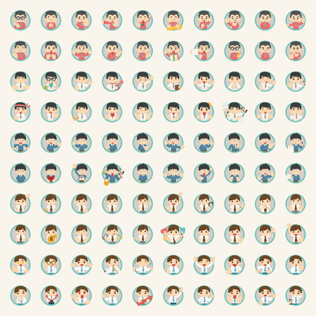 Set of businessman character , eps10 vector formatのイラスト素材