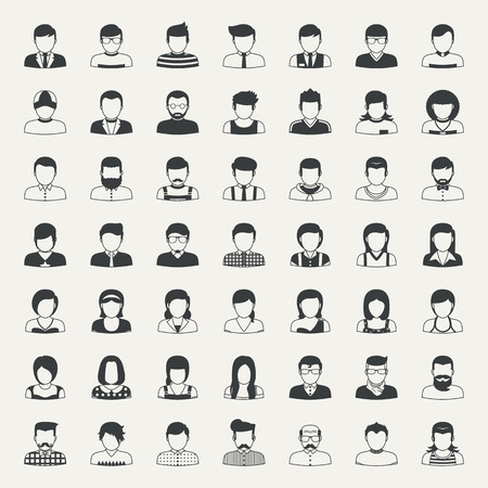 Business icons and people iconsのイラスト素材