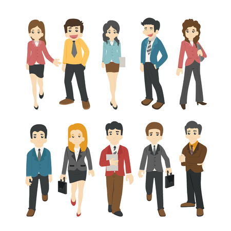 Businessman and woman , eps10 vector formatのイラスト素材