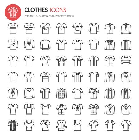 Clothes Icons, Thin Line and Pixel Perfect Iconsのイラスト素材