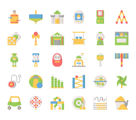 Toy Elements , Thin Line and Pixel Perfect Iconsのイラスト素材