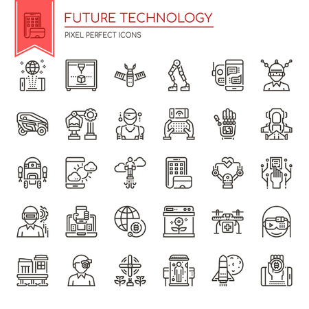 Future Technology , Thin Line and Pixel Perfect Icons
のイラスト素材