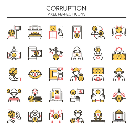 Corruption Elements , Thin Line and Pixel Perfect Icons
のイラスト素材