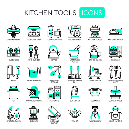 Kitchen Tools , Thin Line and Pixel Perfect Icons
のイラスト素材