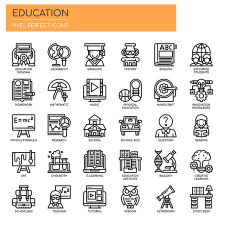 Education , Thin Line and Pixel Perfect Icons
のイラスト素材