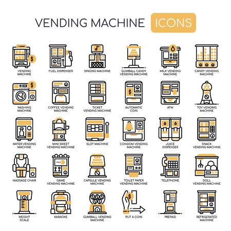 Vending Machine , Thin Line and Pixel Perfect Iconsのイラスト素材