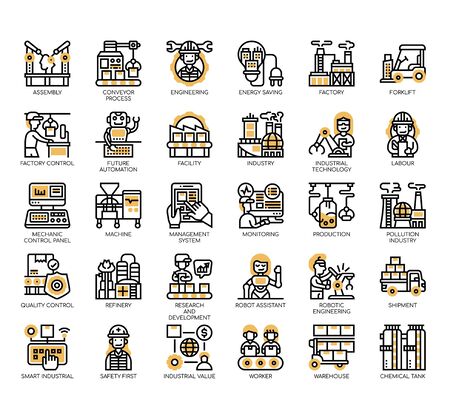 Set of industry thin line and pixel perfect icons for any web and app project.のイラスト素材