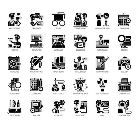 Set of copywriting thin line and pixel perfect icons for any web and app project.のイラスト素材