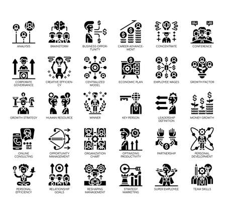 Set of corperate development thin line and pixel perfect icons for any web and app project.のイラスト素材