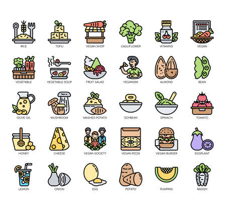 Set of farming thin line and pixel perfect icons for any web and app project.のイラスト素材