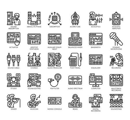 Set of farming thin line and pixel perfect icons for any web and app project.のイラスト素材