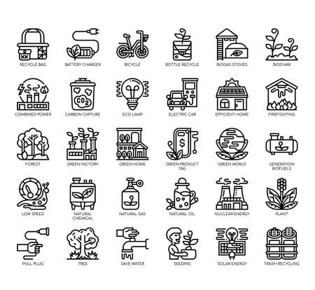 Set of farming thin line and pixel perfect icons for any web and app project.のイラスト素材