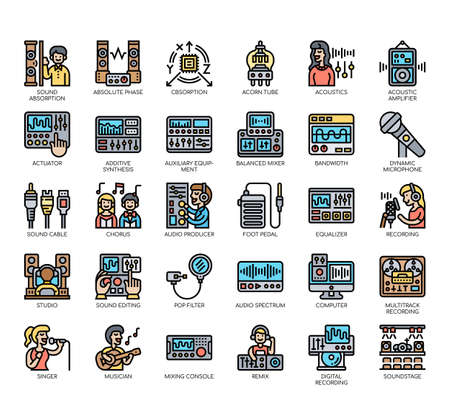 Set of farming thin line and pixel perfect icons for any web and app project.のイラスト素材