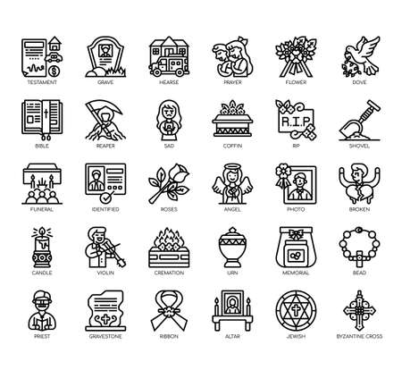 Set of farming thin line and pixel perfect icons for any web and app project.のイラスト素材