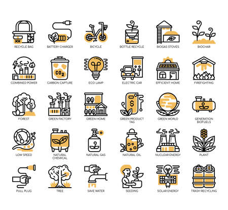 Set of farming thin line and pixel perfect icons for any web and app project.のイラスト素材