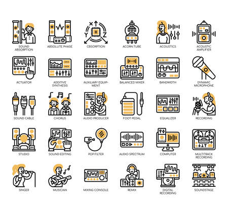 Set of farming thin line and pixel perfect icons for any web and app project.のイラスト素材
