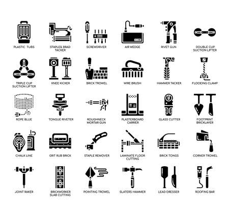 Set of Building tools thin line icons for any web and app project.の写真素材