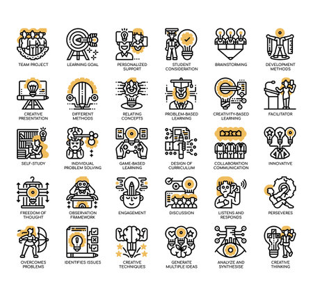 Set of Creative Learning thin line icons for any web and app project.の写真素材