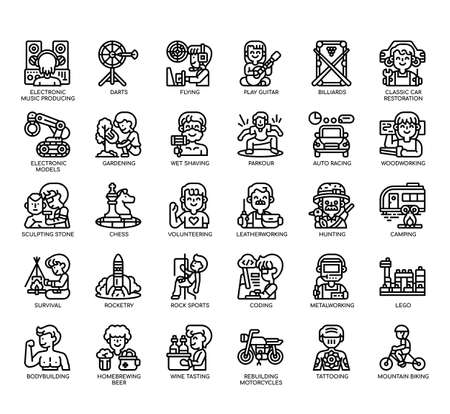 Set of Men Lifestyle thin line icons for any web and app project.の写真素材