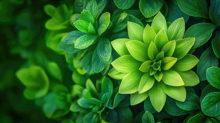Top-down view of fresh green grass with sharp detail and deep color contrast, ideal for nature and eco-friendly visualsの素材