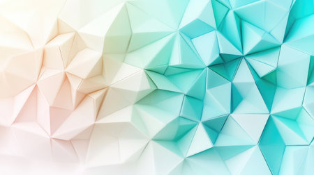 Teal and black polygon background with subtle gradients and sharp lines. Modern design with futuristic angular geometryの素材