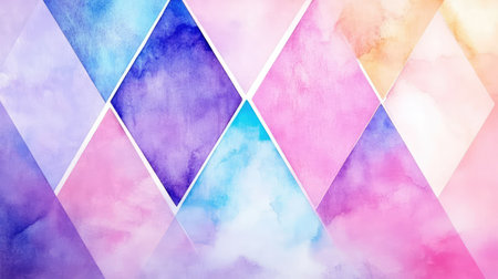 Light color gradient with pastel purple and soft blue triangles. Rough grain texture gives matte visual depthの素材