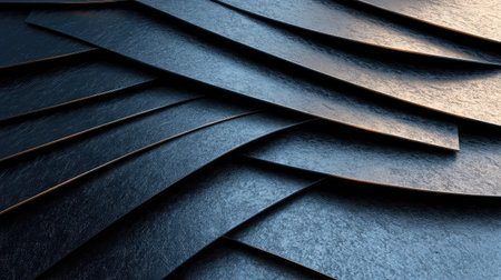 This image showcases a close-up view of intricate layered textures featuring wavy lines and subtle highlights, perfect for modern design projects.の素材