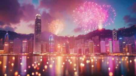 A stunning view of Hong Kongの素材