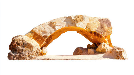 Stunning image of a natural rock arch formation with intricate textures and earthy tones, perfect for nature and landscape projects. Ideal for various uses.の素材