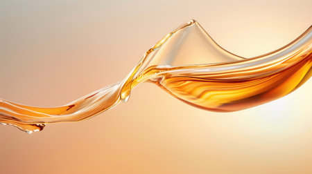 A mesmerizing image of flowing liquid showcasing elegant curves and warm orange tones, perfect for artistic projects or creative designs.の素材