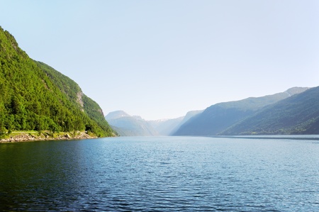 Norway fjord in the morning.の写真素材