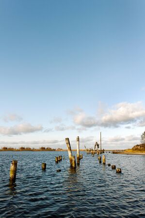 Old mole and clouds above Baltic sea.のeditorial素材