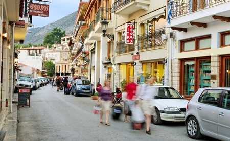  Greece town Delphi in an evening.のeditorial素材