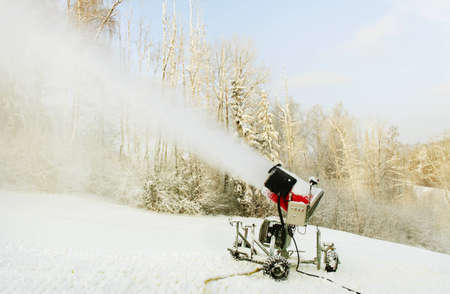 Season work on ski trace の写真素材