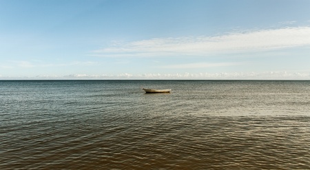 Boat on the sea water の写真素材
