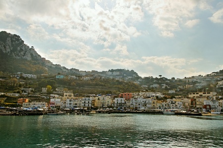 View to the Capri island の写真素材